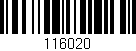 Código de barras (EAN, GTIN, SKU, ISBN): '116020'