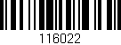 Código de barras (EAN, GTIN, SKU, ISBN): '116022'