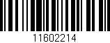 Código de barras (EAN, GTIN, SKU, ISBN): '11602214'