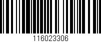 Código de barras (EAN, GTIN, SKU, ISBN): '116023306'