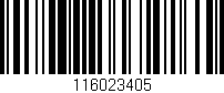 Código de barras (EAN, GTIN, SKU, ISBN): '116023405'