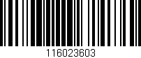 Código de barras (EAN, GTIN, SKU, ISBN): '116023603'