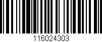 Código de barras (EAN, GTIN, SKU, ISBN): '116024303'
