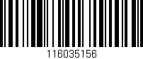 Código de barras (EAN, GTIN, SKU, ISBN): '116035156'