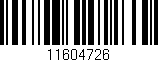 Código de barras (EAN, GTIN, SKU, ISBN): '11604726'
