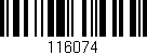 Código de barras (EAN, GTIN, SKU, ISBN): '116074'