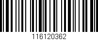 Código de barras (EAN, GTIN, SKU, ISBN): '116120362'