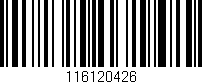 Código de barras (EAN, GTIN, SKU, ISBN): '116120426'
