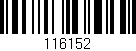 Código de barras (EAN, GTIN, SKU, ISBN): '116152'