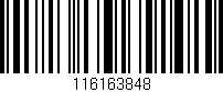 Código de barras (EAN, GTIN, SKU, ISBN): '116163848'