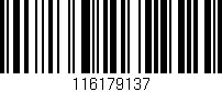 Código de barras (EAN, GTIN, SKU, ISBN): '116179137'