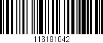 Código de barras (EAN, GTIN, SKU, ISBN): '116181042'