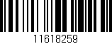 Código de barras (EAN, GTIN, SKU, ISBN): '11618259'