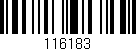 Código de barras (EAN, GTIN, SKU, ISBN): '116183'