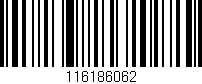 Código de barras (EAN, GTIN, SKU, ISBN): '116186062'