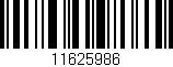 Código de barras (EAN, GTIN, SKU, ISBN): '11625986'