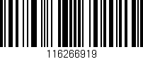 Código de barras (EAN, GTIN, SKU, ISBN): '116266919'