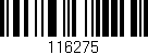 Código de barras (EAN, GTIN, SKU, ISBN): '116275'