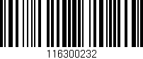 Código de barras (EAN, GTIN, SKU, ISBN): '116300232'