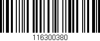 Código de barras (EAN, GTIN, SKU, ISBN): '116300380'