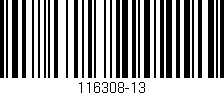 Código de barras (EAN, GTIN, SKU, ISBN): '116308-13'