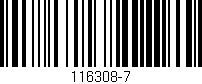Código de barras (EAN, GTIN, SKU, ISBN): '116308-7'