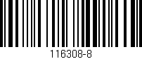 Código de barras (EAN, GTIN, SKU, ISBN): '116308-8'
