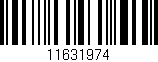 Código de barras (EAN, GTIN, SKU, ISBN): '11631974'