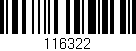 Código de barras (EAN, GTIN, SKU, ISBN): '116322'