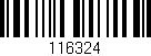 Código de barras (EAN, GTIN, SKU, ISBN): '116324'