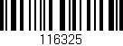 Código de barras (EAN, GTIN, SKU, ISBN): '116325'