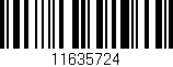 Código de barras (EAN, GTIN, SKU, ISBN): '11635724'