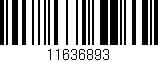 Código de barras (EAN, GTIN, SKU, ISBN): '11636893'