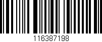 Código de barras (EAN, GTIN, SKU, ISBN): '116387198'