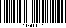 Código de barras (EAN, GTIN, SKU, ISBN): '116410-07'