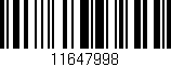 Código de barras (EAN, GTIN, SKU, ISBN): '11647998'