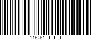 Código de barras (EAN, GTIN, SKU, ISBN): '116481_0_0_U'