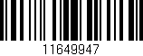 Código de barras (EAN, GTIN, SKU, ISBN): '11649947'