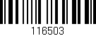 Código de barras (EAN, GTIN, SKU, ISBN): '116503'