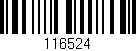 Código de barras (EAN, GTIN, SKU, ISBN): '116524'