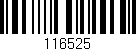 Código de barras (EAN, GTIN, SKU, ISBN): '116525'