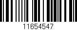 Código de barras (EAN, GTIN, SKU, ISBN): '11654547'