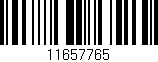 Código de barras (EAN, GTIN, SKU, ISBN): '11657765'