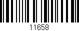 Código de barras (EAN, GTIN, SKU, ISBN): '11658'