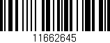 Código de barras (EAN, GTIN, SKU, ISBN): '11662645'
