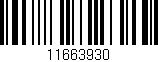 Código de barras (EAN, GTIN, SKU, ISBN): '11663930'