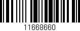 Código de barras (EAN, GTIN, SKU, ISBN): '11668660'