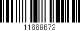 Código de barras (EAN, GTIN, SKU, ISBN): '11668673'