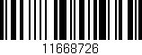 Código de barras (EAN, GTIN, SKU, ISBN): '11668726'