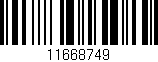 Código de barras (EAN, GTIN, SKU, ISBN): '11668749'